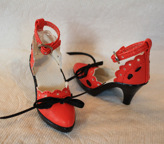 Red & Black Heel-BJD 7.2 cm